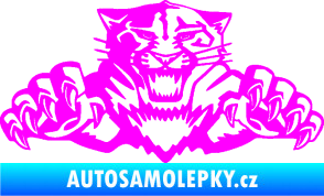 Samolepka Tygr 003 Fluorescentní růžová