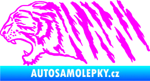 Samolepka Tygr 004 levá Fluorescentní růžová