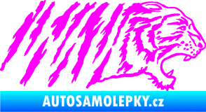 Samolepka Tygr 004 pravá Fluorescentní růžová