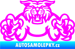 Samolepka Tygr 006 Fluorescentní růžová