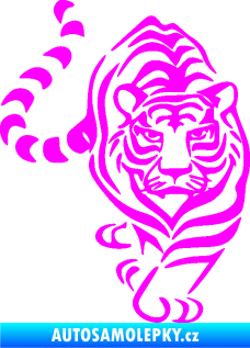 Samolepka Tygr 008 pravá Fluorescentní růžová