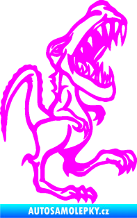 Samolepka Tyrannosaurus rex 002 pravá  Fluorescentní růžová