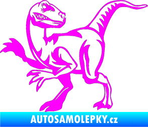 Samolepka Tyrannosaurus Rex 003 levá Fluorescentní růžová