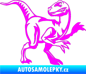 Samolepka Tyrannosaurus Rex 003 pravá Fluorescentní růžová