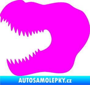 Samolepka Tyrannosaurus Rex lebka 001 levá Fluorescentní růžová