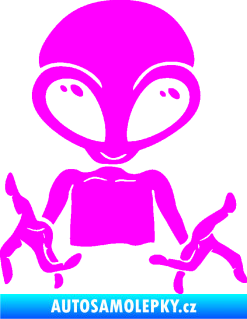 Samolepka UFO 006 pravá Fluorescentní růžová