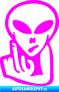 Samolepka UFO 008 levá Fluorescentní růžová
