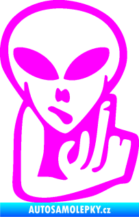Samolepka UFO 008 pravá Fluorescentní růžová