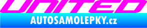 Samolepka United nápis Fluorescentní růžová