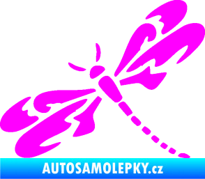 Samolepka Vážka 001 levá Fluorescentní růžová