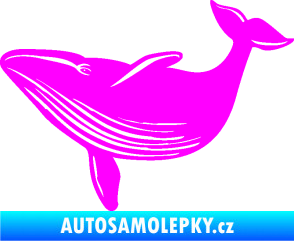Samolepka Velryba 002 levá Fluorescentní růžová