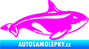 Samolepka Velryba 004 pravá Fluorescentní růžová
