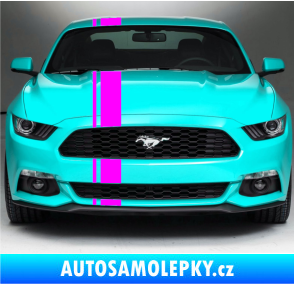 Samolepka Viper pruhy 2 cm + 11 cm Fluorescentní růžová