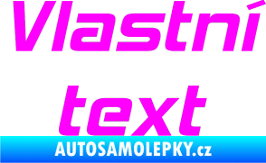 Samolepka Vlastní text - Hemi Head Fluorescentní růžová