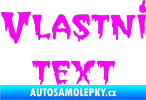 Samolepka Vlastní text - QTGhoul Face Fluorescentní růžová