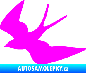 Samolepka Vlaštovka 001 levá Fluorescentní růžová