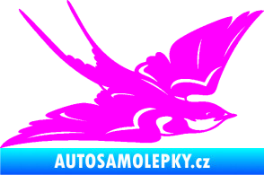 Samolepka Vlaštovka 002 pravá Fluorescentní růžová