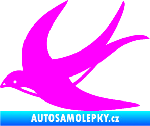 Samolepka Vlaštovka 004 levá Fluorescentní růžová