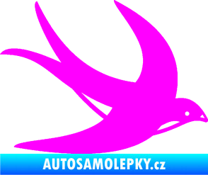 Samolepka Vlaštovka 004 pravá Fluorescentní růžová