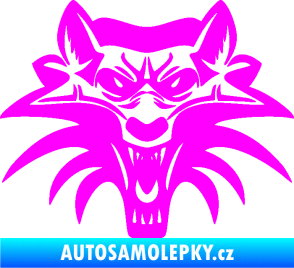 Samolepka Vlk 022 Fluorescentní růžová