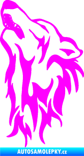Samolepka Vlk 026 levá Fluorescentní růžová