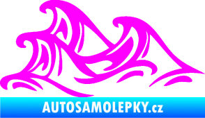 Samolepka Vlny 005 levá moře Fluorescentní růžová