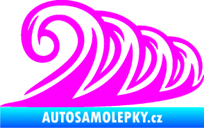 Samolepka Vlny 006 pravá moře Fluorescentní růžová