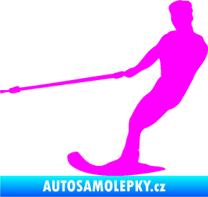 Samolepka Vodní lyže 003 levá Fluorescentní růžová