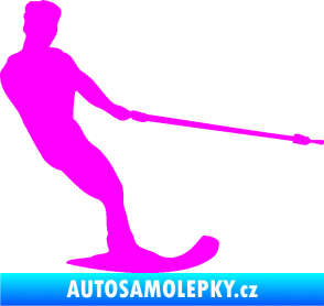 Samolepka Vodní lyže 003 pravá Fluorescentní růžová