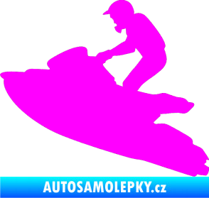 Samolepka Vodní skútr 001 levá Fluorescentní růžová