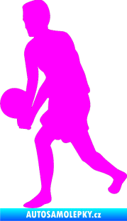 Samolepka Voleybal 013 levá Fluorescentní růžová