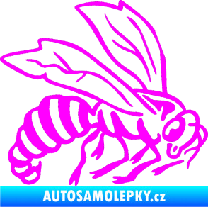 Samolepka Vosa 003 pravá Fluorescentní růžová