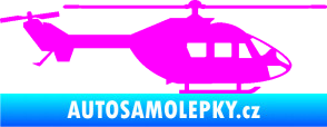 Samolepka Vrtulník 001 pravá helikoptéra Fluorescentní růžová