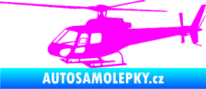 Samolepka Vrtulník 002 levá helikoptéra Fluorescentní růžová