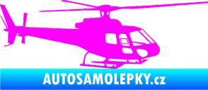 Samolepka Vrtulník 002 pravá helikoptéra Fluorescentní růžová