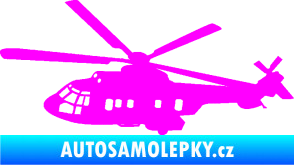 Samolepka Vrtulník 003 levá helikoptéra Fluorescentní růžová