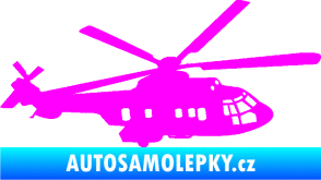 Samolepka Vrtulník 003 pravá helikoptéra Fluorescentní růžová