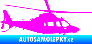 Samolepka Vrtulník 004 pravá helikoptéra Fluorescentní růžová