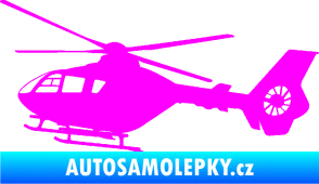 Samolepka Vrtulník 006 levá helikoptéra Fluorescentní růžová