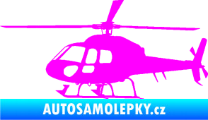 Samolepka Vrtulník 007 levá helikoptéra Fluorescentní růžová