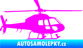 Samolepka Vrtulník 007 pravá helikoptéra Fluorescentní růžová