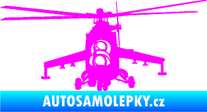 Samolepka Vrtulník 009 levá helikoptéra Fluorescentní růžová