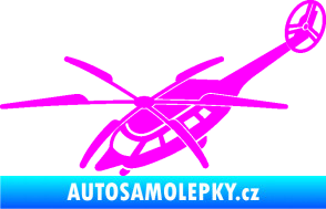 Samolepka Vrtulník 011 levá helikoptéra Fluorescentní růžová