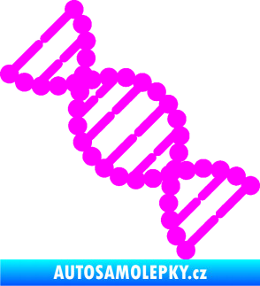 Samolepka Vzorec DNA levá Fluorescentní růžová