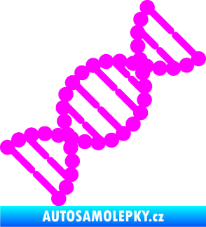 Samolepka Vzorec DNA pravá Fluorescentní růžová