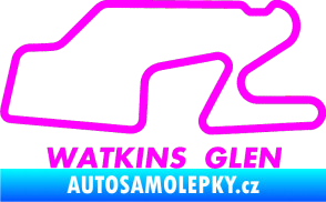 Samolepka Okruh Watkins Glen International Fluorescentní růžová