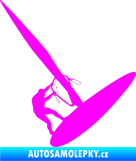 Samolepka Windsurfing 002 pravá Fluorescentní růžová