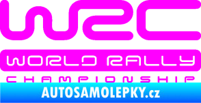 Samolepka WRC -  World Rally Championship Fluorescentní růžová