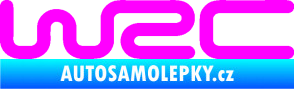 Samolepka WRC nápis Fluorescentní růžová