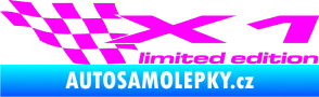 Samolepka X1 limited edition levá Fluorescentní růžová